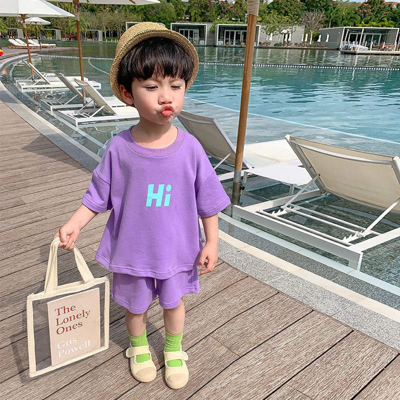 Picture of Boys' summer suit 2024 new style baby summer short sleeve children's summer children's summer clothes summer