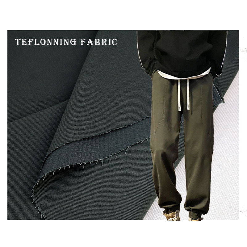 20*16+70D Pure Cotton Stretch Yarn Card Teflon Finishing Waterproof, Oil-Proof and Anti-Fouling Workwear Casual Pants Fabric