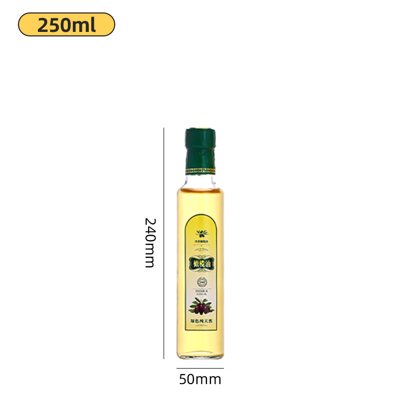 Picture of Wholesale glass oil bottle olive oil bottle 500ml sesame oil bottle thickened transparent edible oil empty bottle packaging glass bottle