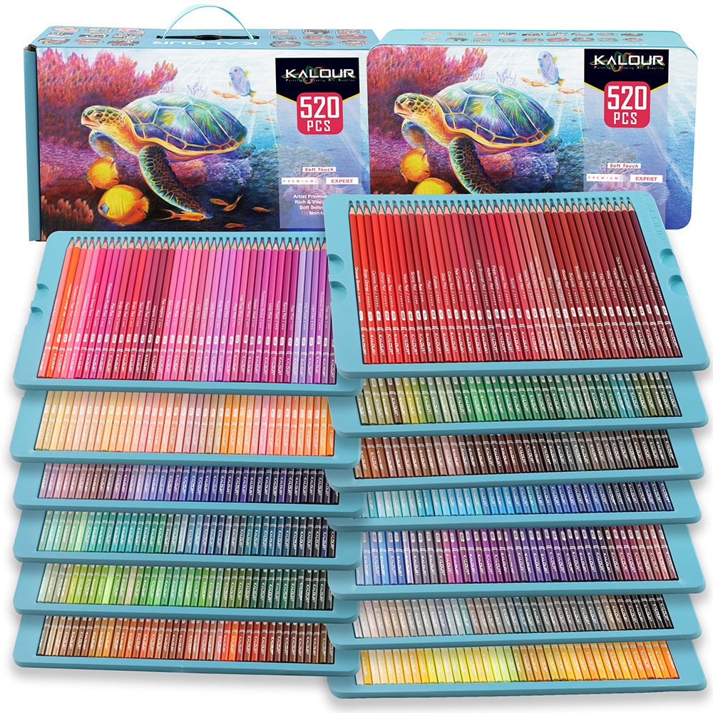KLAOUR new 520 color pencil gift box suit art painting hand-painted oily color lead factory outlets