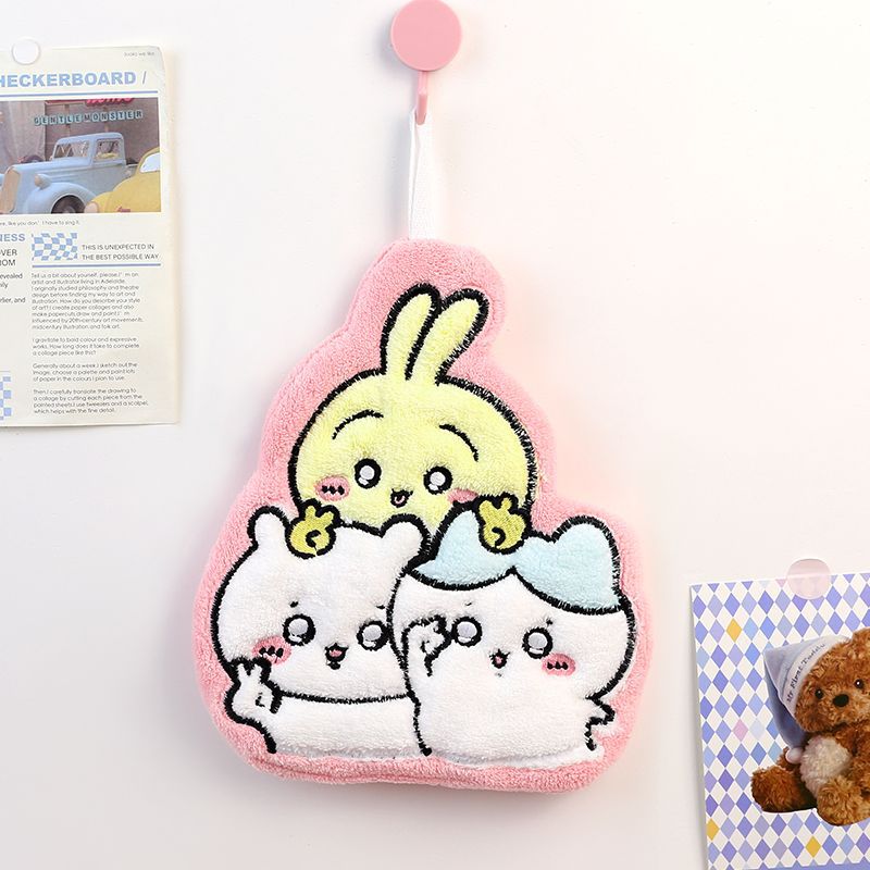 Picture of Cartoon Cute Hanging Hand Towel Soft Absorbent Thickened Hair-free Toilet Kitchen Handkerchief Children's Hand Cloth