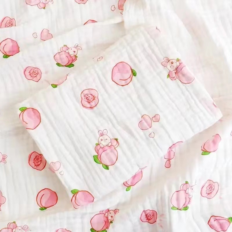 Picture of Straight edge 6 layer cotton yarn high density bath towel baby towel quilt baby blanket newborn quilt bath towel soft factory