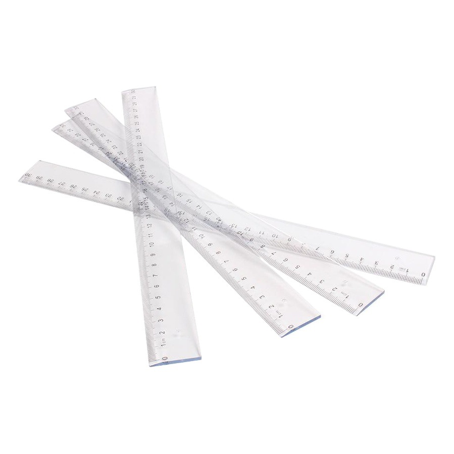 Advertising Ruler Logo Advertising Ruler 30cm Inch Ruler Transparent Plastic Ruler Stationery Student Supplies Wholesale