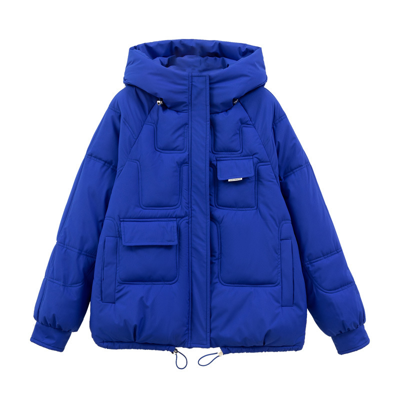 Picture of 2022 New Short Hooded Pocket Down Cotton Clothes Women's Clothing Students Winter Loose Large Size Thick Coat Coat Trendy