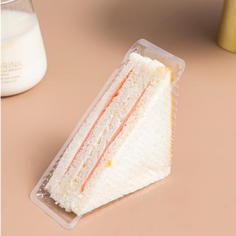 Sandwich packaging pad disposable easy-to-tear sandwich transparent pad triangle cake baking bread packaging inner support pad