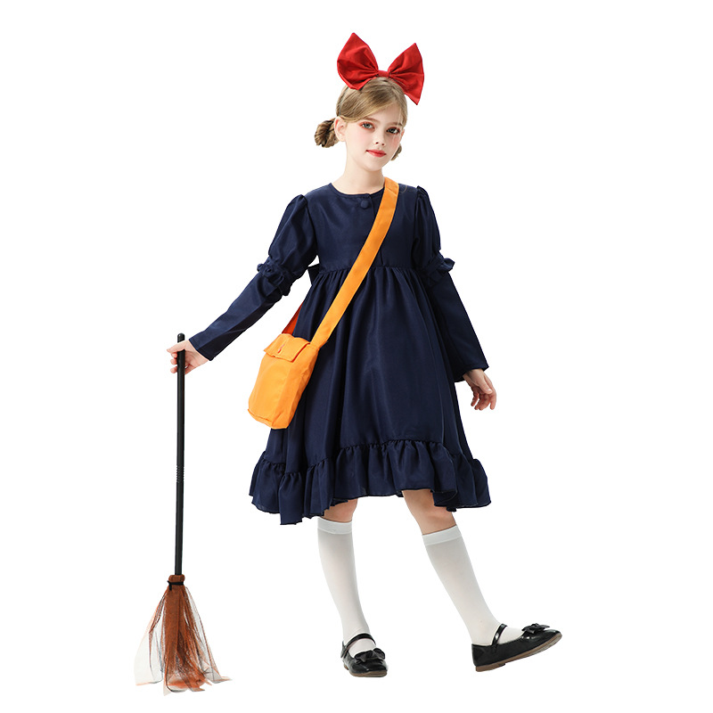 2025 Halloween Kidsren's Costume Witch's Delivery Service Anime Cos Dress Kidsren's Clothing Costume Witch Kiki