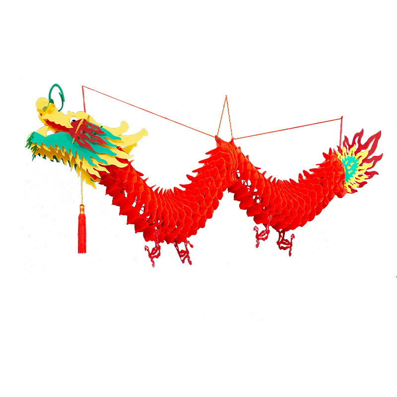 Picture of New Year dragon-shaped lantern ornaments Mid-Autumn Festival dragon boat festival shopping mall supermarket plastic paper Garland Dragon Lantern mascot pendant