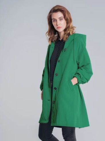 Picture of 2023 New Women's Windbreaker Autumn Mid-Length Small Casual Style Waist 8 Colors Select Fashionable and Easiest for Match