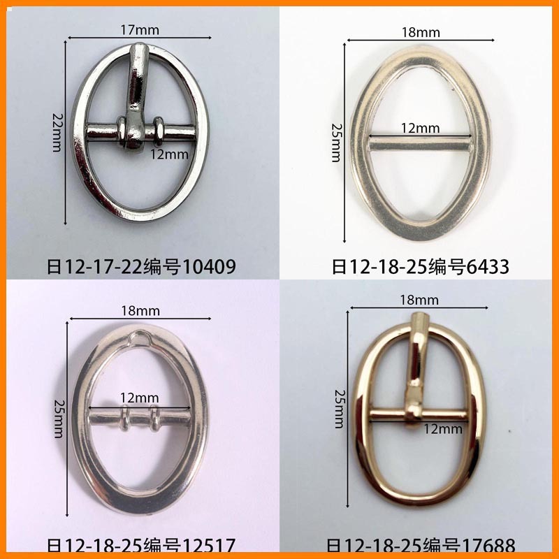 Inner diameter 12mm Japanese buckle oval barrel plated ancient silver barrel plated gun color card buckle barrel plated gold manufacturers in stock buckle