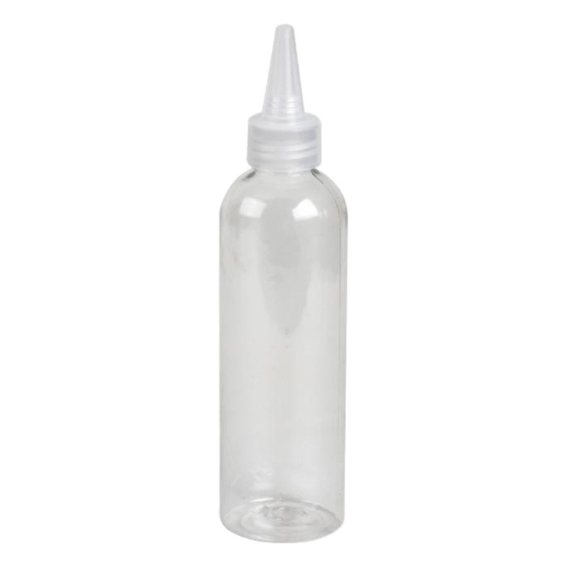 in stock 30ml 50ml 100ml transparent pointed bottle PET polyester plastic sub-bottling ink pigment squeeze bottle