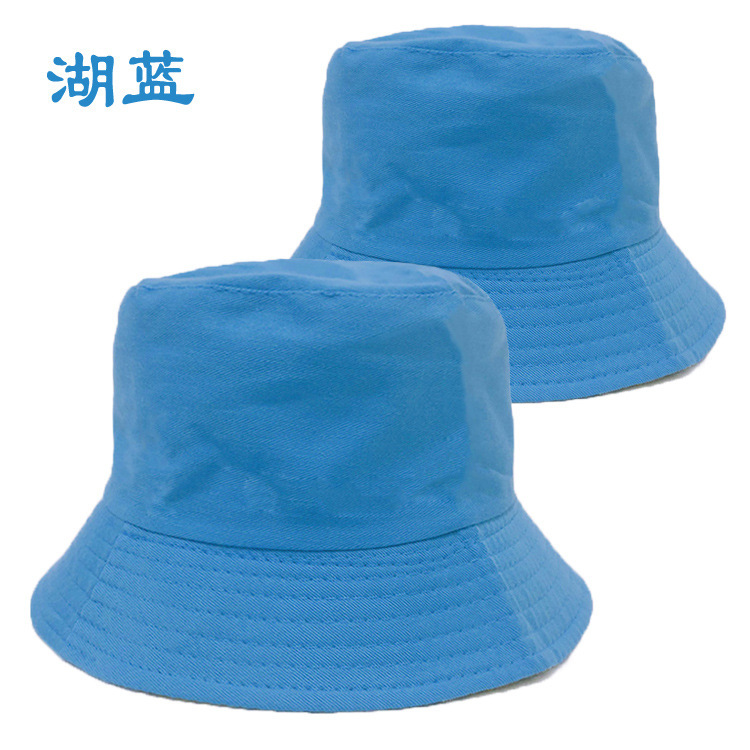 Picture of Cross-border adult fisherman hat solid color custom logo embroidery printing fisherman hat sunshade light plate custom basin hat