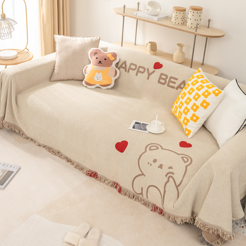 Picture of ins style chenille lazy sofa cover cloth Four Seasons universal sofa towel all-inclusive multifunctional cover sofa cushion