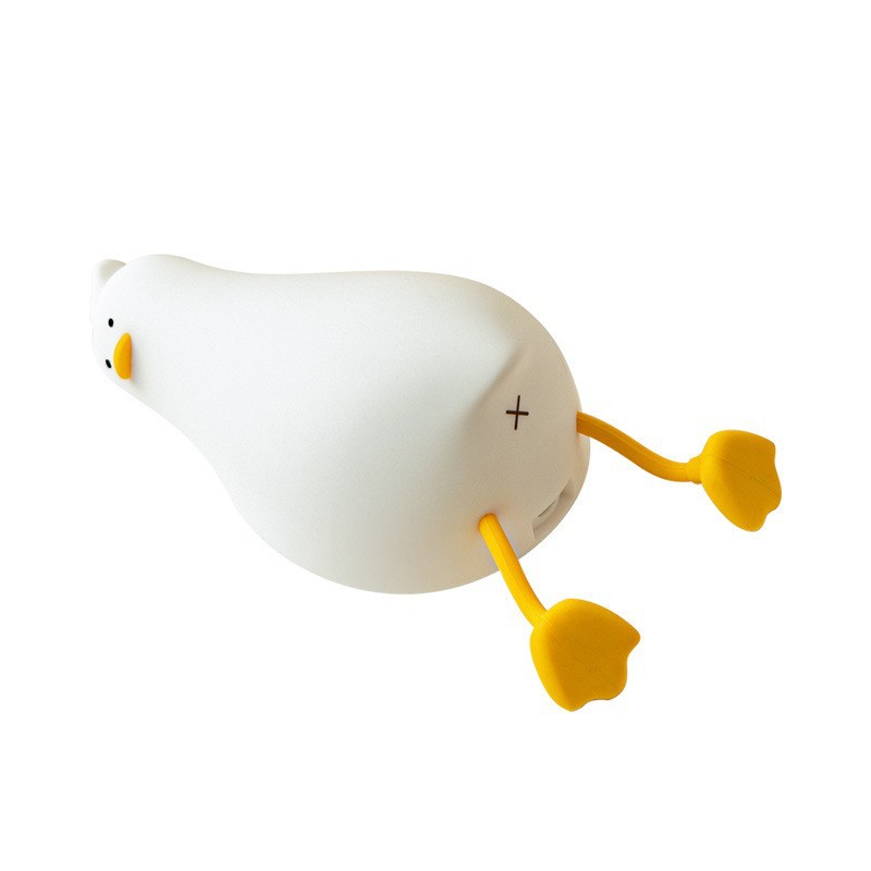 Picture of Cross-border Creative Lying Flat Duck Silicone Lamp Children's Nursing Bedside Accompanying Sleep Pat Charging Holiday Gift Night Light