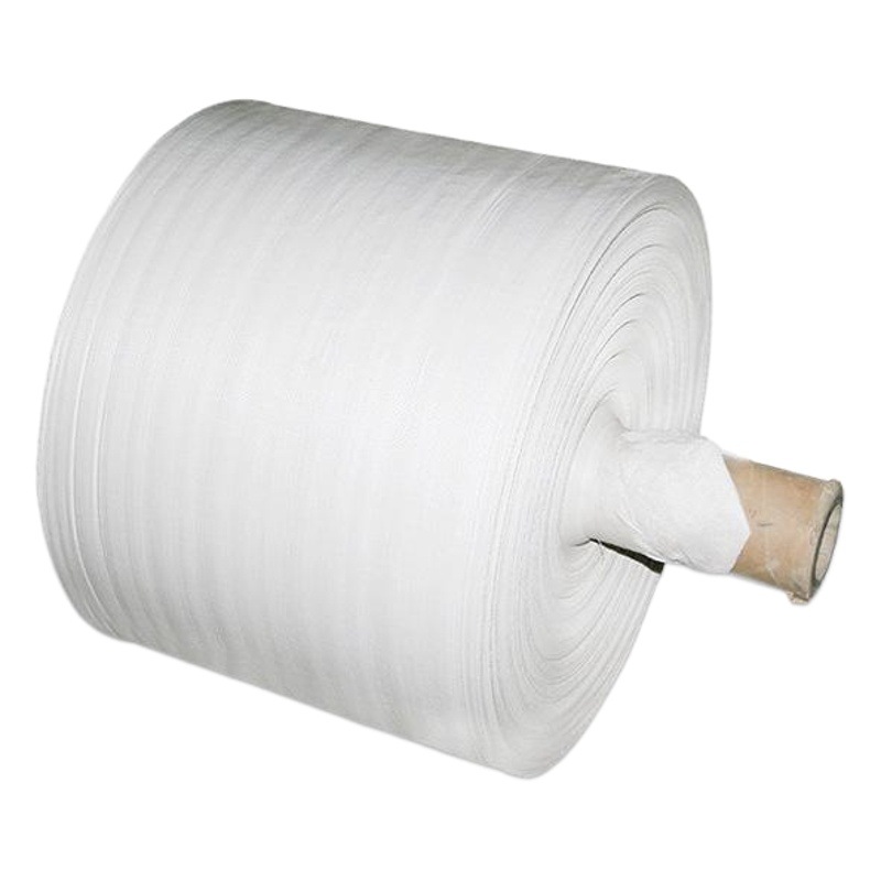 White Plastic Woven Fabric Cylinder Round Woven Fabric Pp Woven Bag Coated with Film and Printed with Color Snake Skin Bag