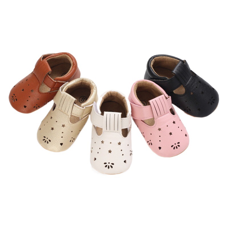 Four Seasons New 0-1 Years Old Baby Shoes Soft Sole Hollow Baby Toddler Shoes Spring and Autumn