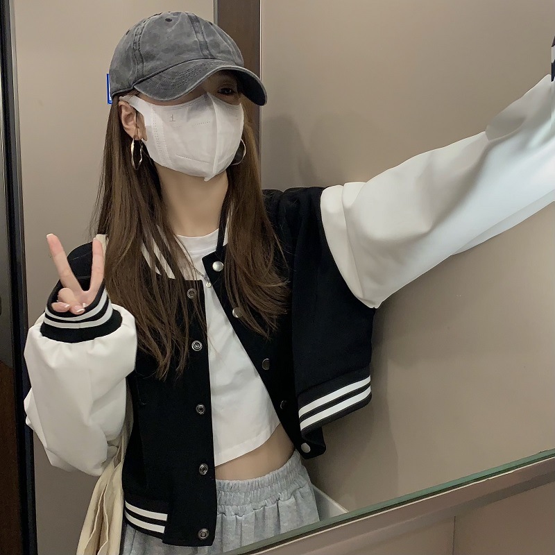 Picture of Short Coat Women's Autumn and Winter 2023 New Korean Style Women's Long Sleeve Age-reducing Jacket for Small Men Baseball Clothes