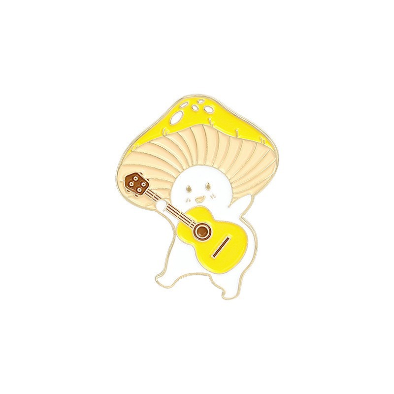 Picture of Cartoon cute 21 mushroom suit mushroom man and frog alloy brooch suit cute anti-light badge