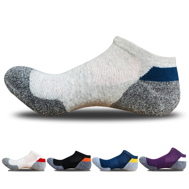 Autumn new men's socks cotton mesh breathable low towel sports socks outdoor basketball boat Socks wholesale