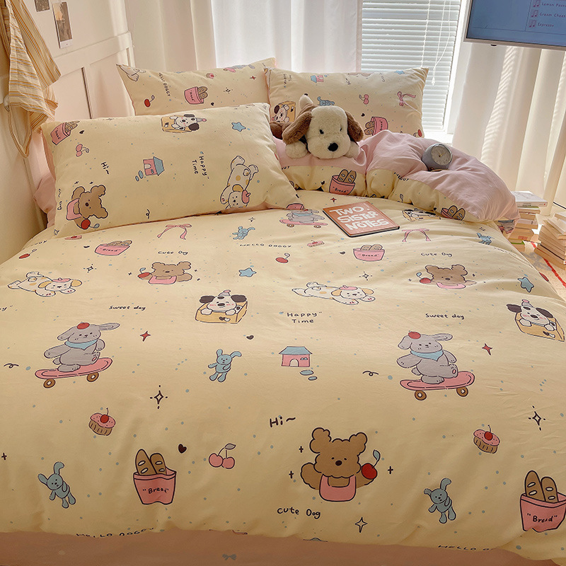 Picture of Wholesale ins cotton four-piece student dormitory three-piece set bed hat autumn and winter group purchase gift generation manufacturers