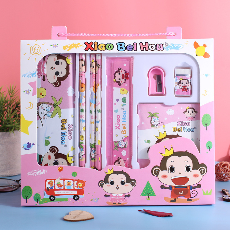 Picture of Creative New Stationery Gift Box 8899 Set Student Prize Satchel 9-Piece Combination Gift Wholesale Set