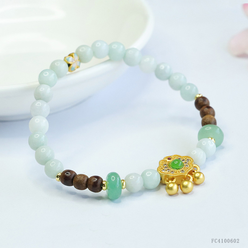 Picture of As soon as Yu natural Myanmar A goods jade bracelet agarwood bracelet national tide jewelry wholesale FC4100602