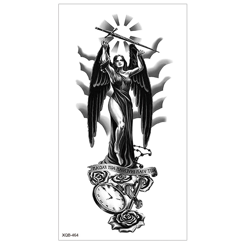 Picture of New Half Arm Tattoo Stickers Cross-border Amazon Hot Selling Set Dark European and American Realistic Waterproof Tattoo Stickers Wholesale