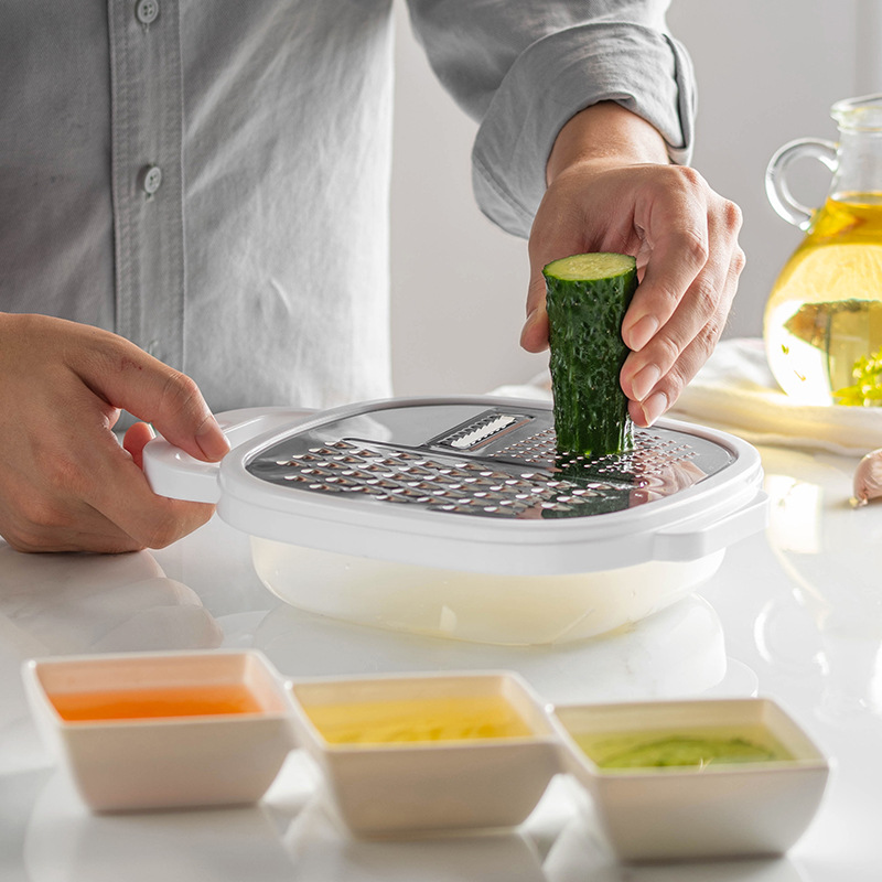 Picture of Multi-functional stainless steel grater household potato carrot grater kitchen gadget vegetable cutter