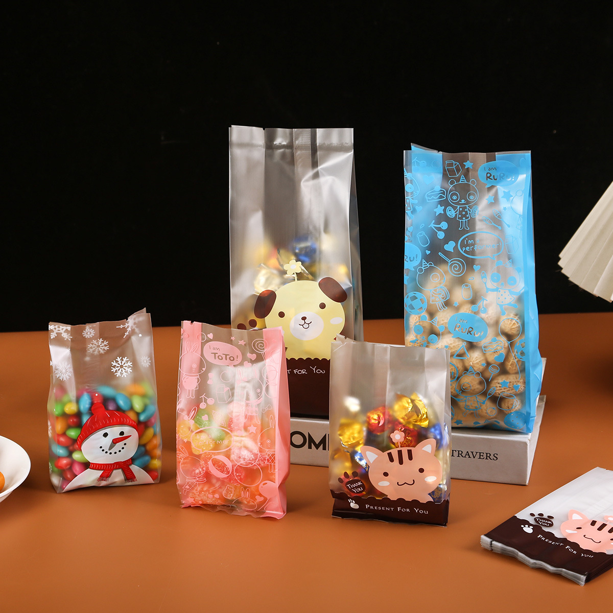 Cartoon Snowflake Crisp Dry Packing Bag Food Grade Bakery Candy Organ Bag Sanding Machine Bag Wholesale