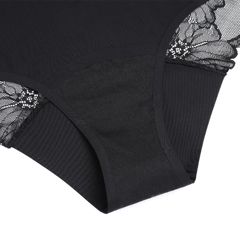 European and American Lace Edge Sexy Temptation Four-Layer Leak-Proof Sanitary Napkin-Free Menstrual Underwear Women's Large Size Menstrual Pants