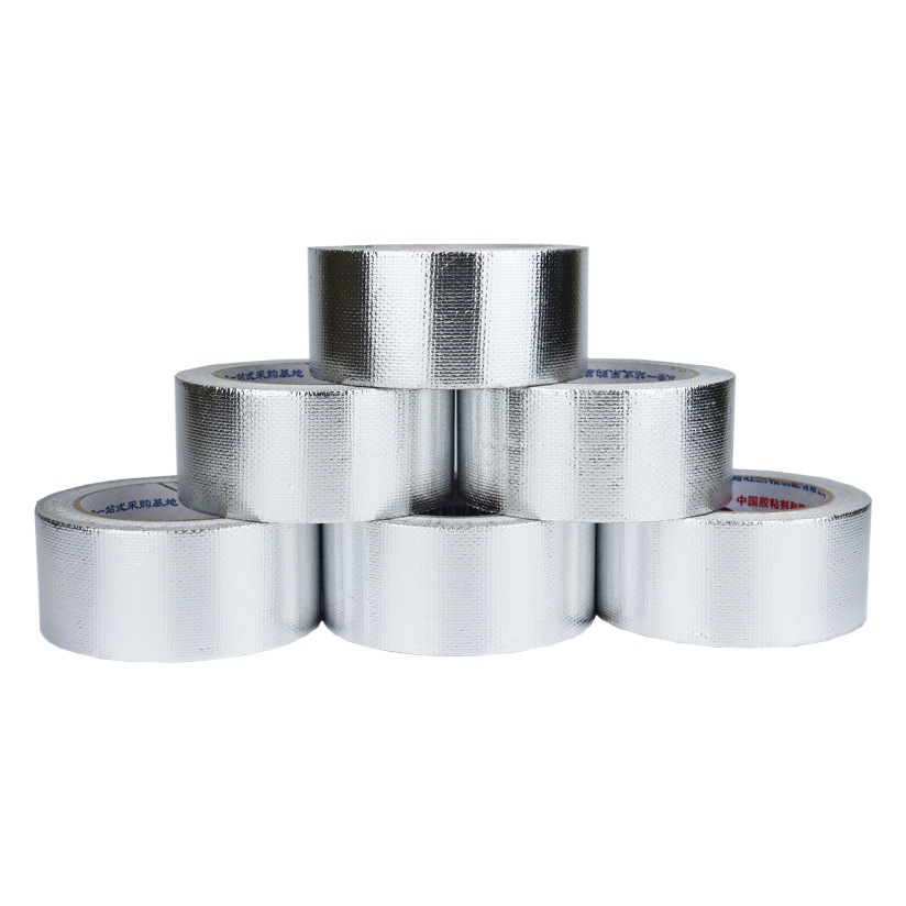 Thickened 0.15mm glass fiber aluminum foil tape insulation cotton pipe sealing waterproof temperature resistant aluminum foil glass fiber cloth tape