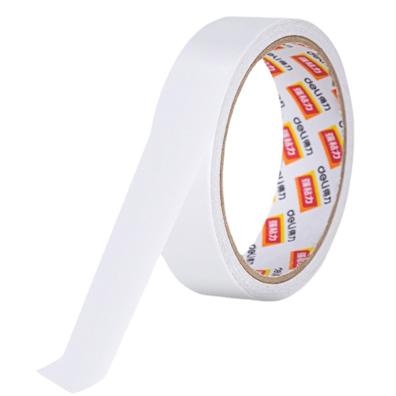 Deli double-sided adhesive tape 9/12/18/24mm strong high viscosity student cotton paper adhesive manual double-sided adhesive wholesale