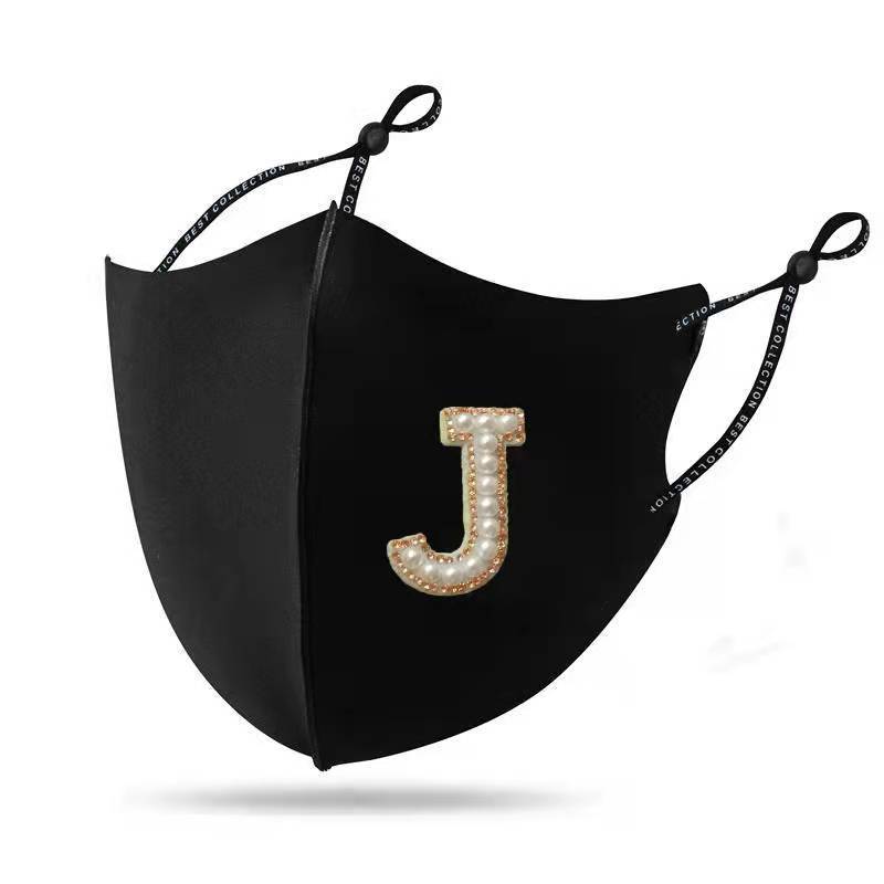 Picture of Pearl diamond mask autumn and winter new warm mask creative personality Pearl Rhinestone windproof cloth mask