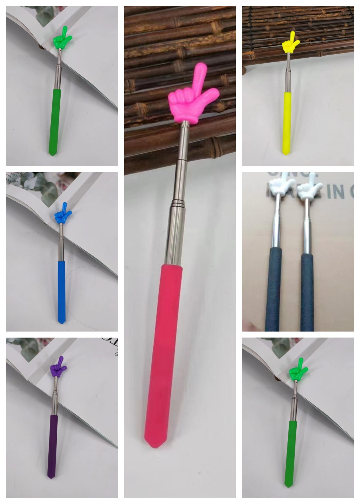 Picture of 60cm retractable finger stick teacher retractable finger reading stick children's reading retractable little finger point reading stick retractable