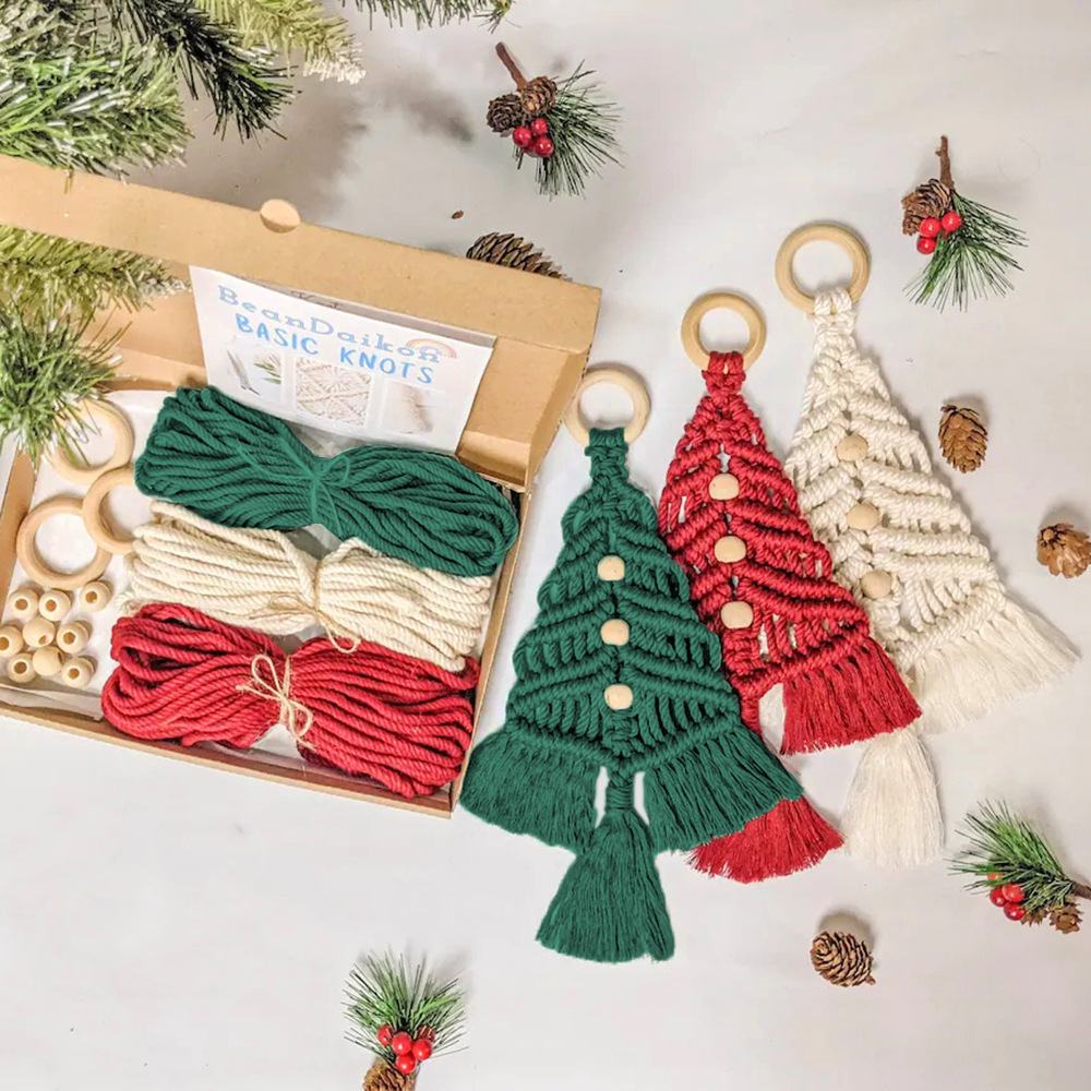 Christmas tree tapestry DIY material bag Christmas decoration pendant hand-woven home decoration wall hanging gift new
