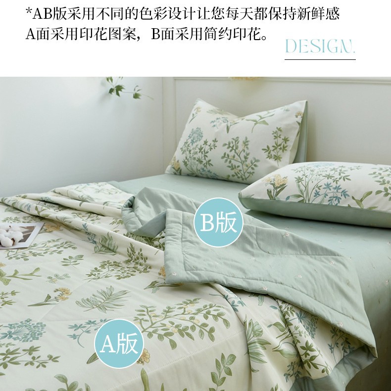 Picture of Class A Mother and Infant Grade Xinjiang Cotton Summer Cool Quilt Household Cotton Machine Washable Air-conditioning Quilt Summer Pure Cotton Single Thin Quilt