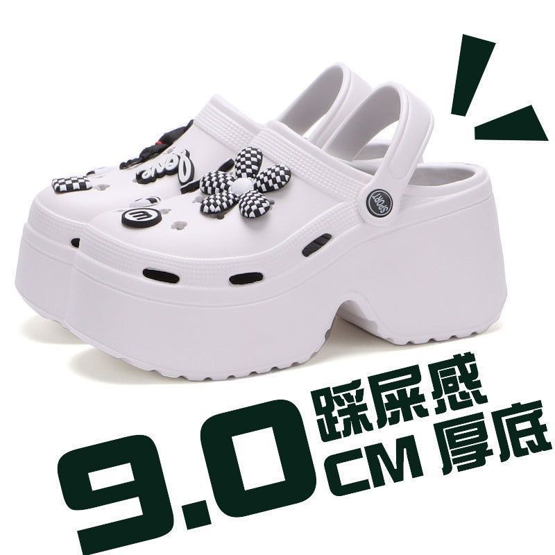 Platform Sole Cave Shoes Women's Outer Wear Slippers Women's Summer Home Shoes Women's Couple EVA Slippers Sandals