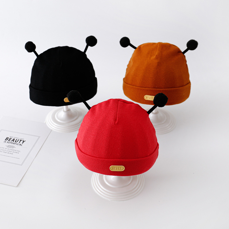 0 to 3 Months Newborn Baby Hat 6 Baby Hat Baby Newborn Pure Cotton Autumn and Winter 4 Spring and Summer Thin Boneless