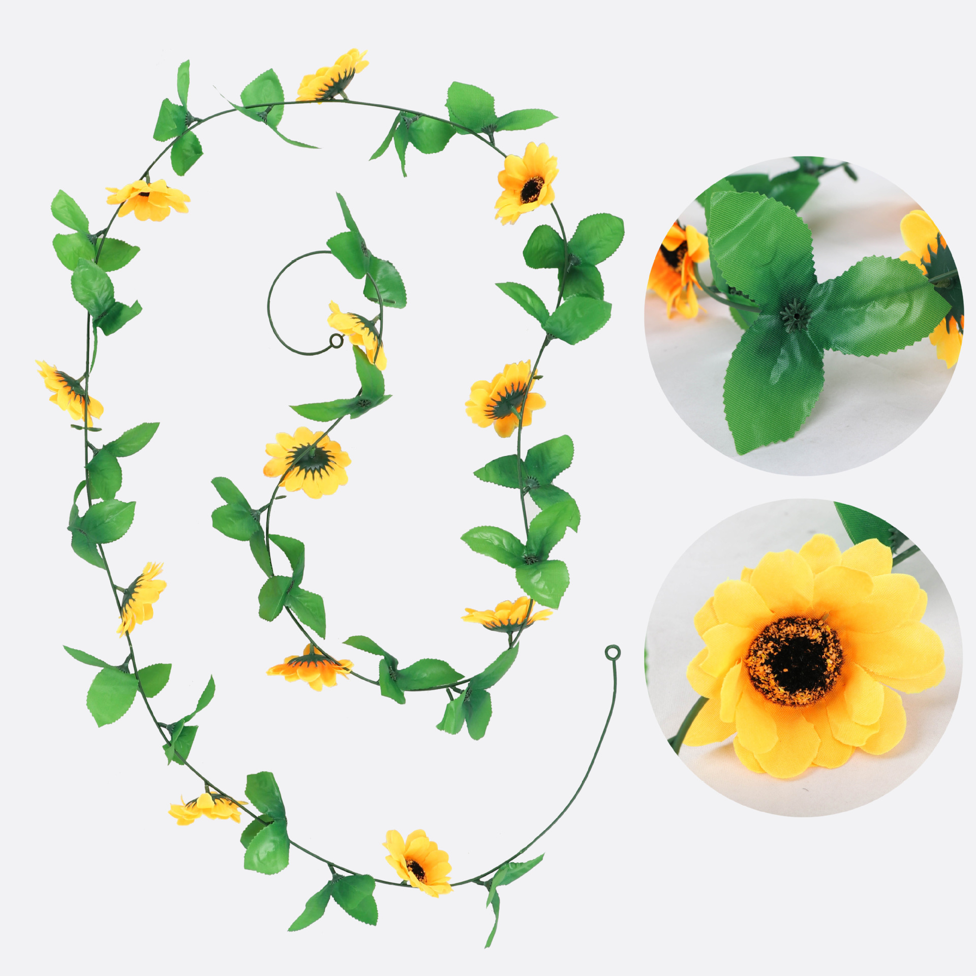 Amazon cross-border silk flower imitation Flower Vine wholesale artificial flower home decoration sunflower imitation flower wholesale