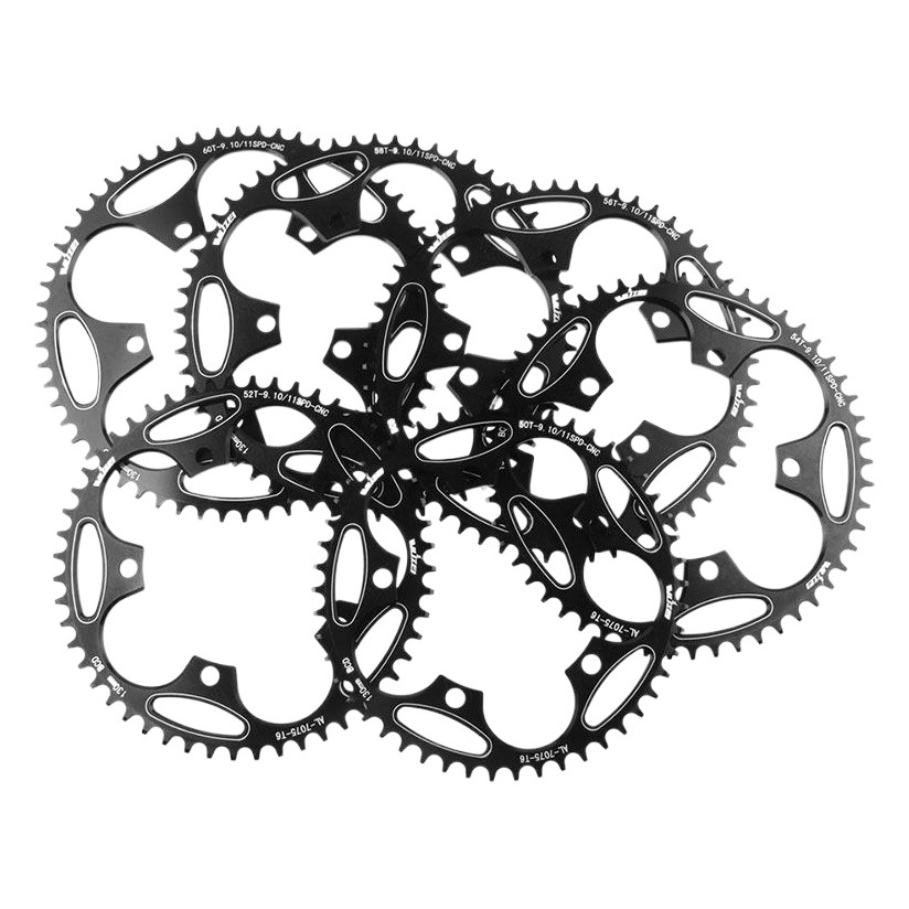 Wuzei 130Bcd Road Bike Crankset Aluminum Ultra-Light Disc 50T52T54T56T58T