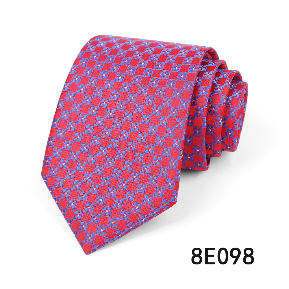 Picture of Men's Tie Business Casual Stripesd Tie 8cm Polyester Jacquard Embroider Print Tie Wholesale Formal Wear