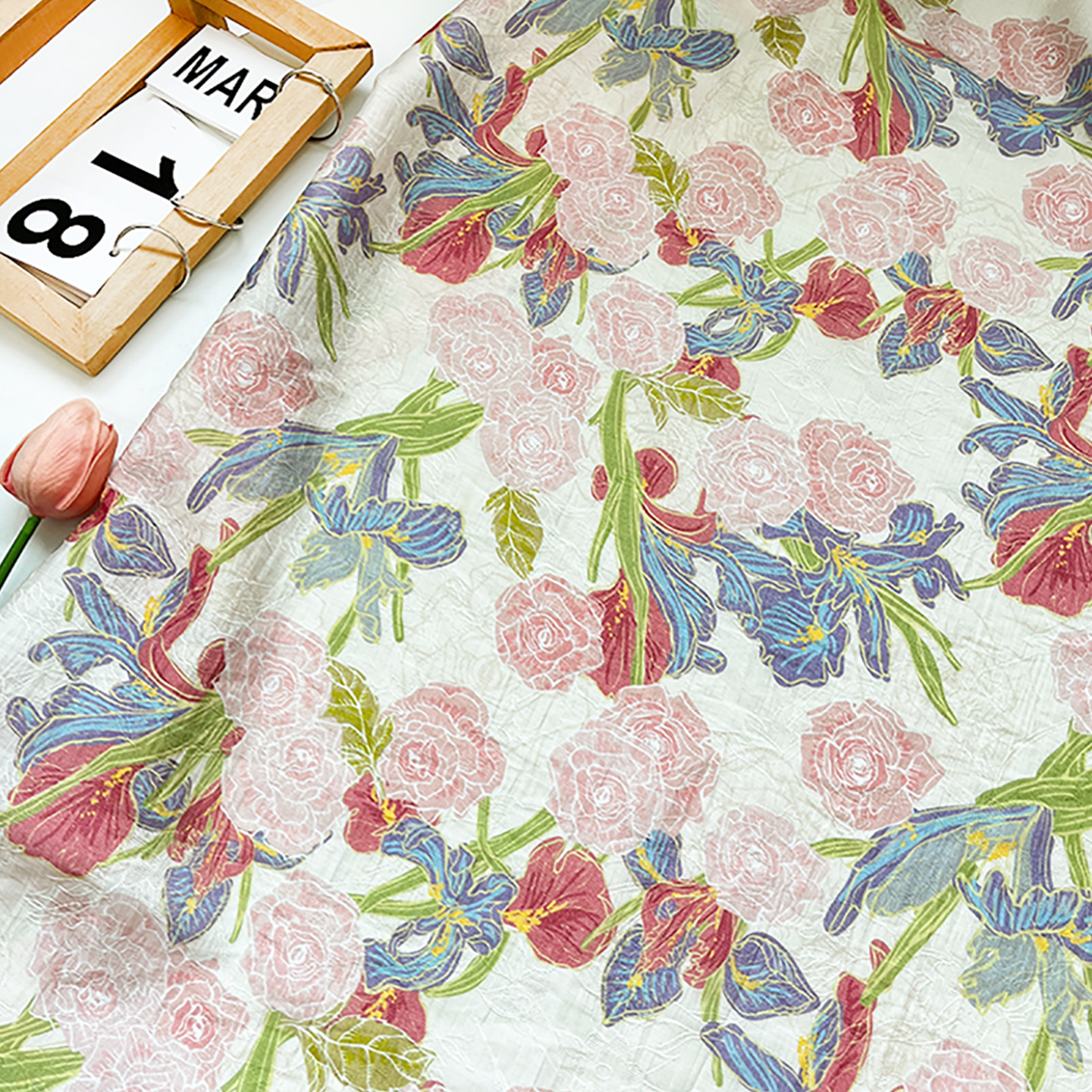 Floral Tencel Jacquard Fabric New Chinese Style Hanfu Cheongsam Dress Fabric 1.5m Width 1.0m Price