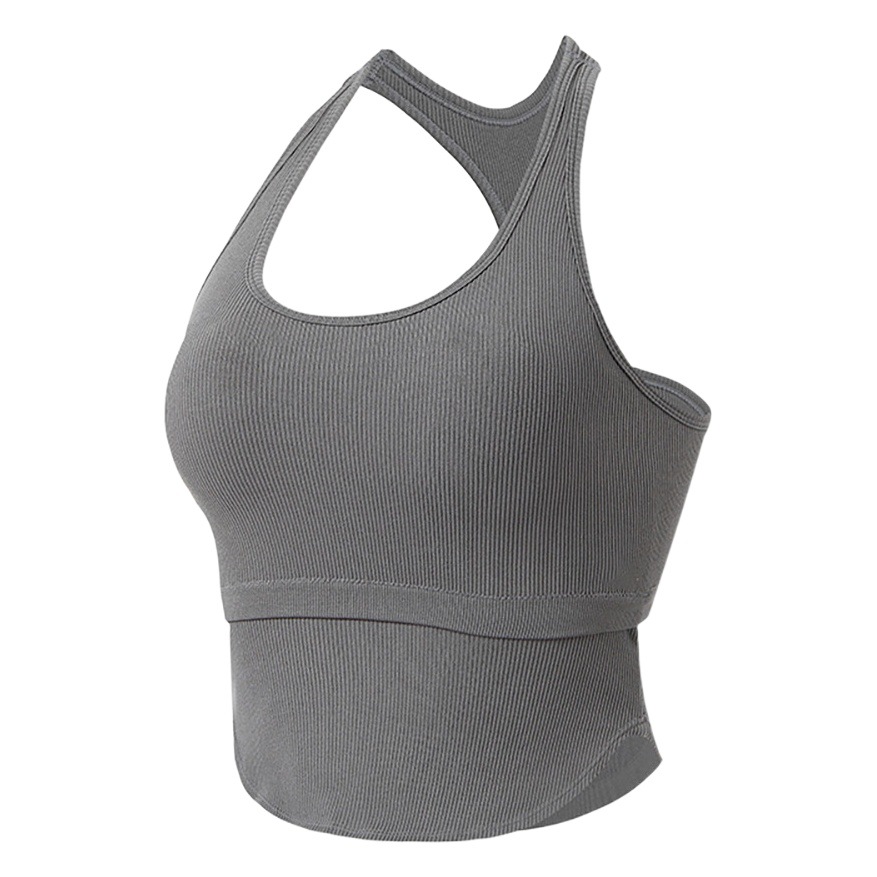 New Seamless Fitness Sports I-shaped Back Threaded Vest Women's Shockproof Hem Running Quick-drying Yoga Bra