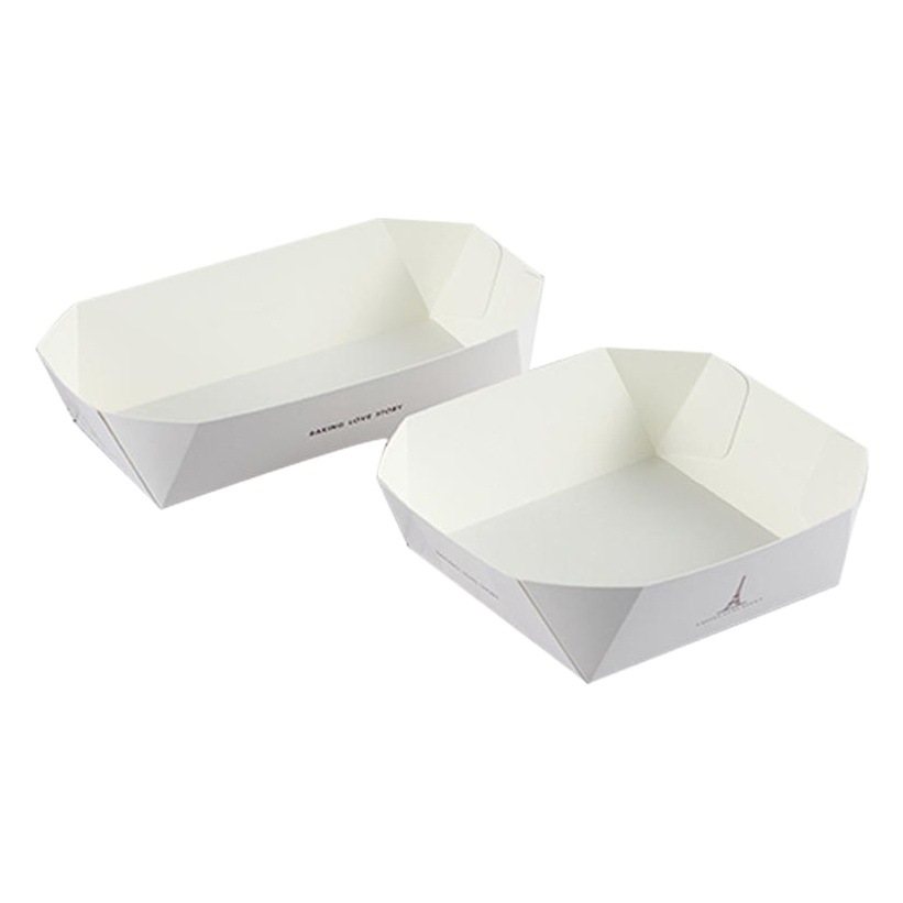 Open Boat Box Paper Holder Bread Holder West Point Street Snack Box Octopus Meatballs Fresh Toasted Bread Paper Holder Baking Packaging