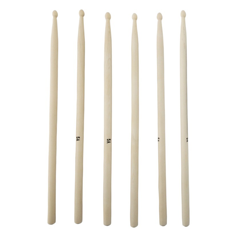 Drum set brush drum stick jazz drum brush 5A drum stick wooden drum stick musical instrument accessories 3 pairs 5A drum stick + velvet bag